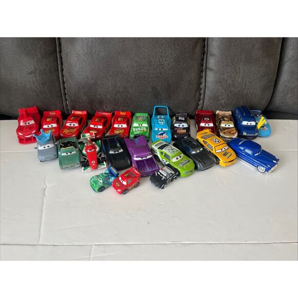 Disney Pixar Other - Disney Pixar Cars Lot of 24 Loose Toy Cars Diecast & Plastic